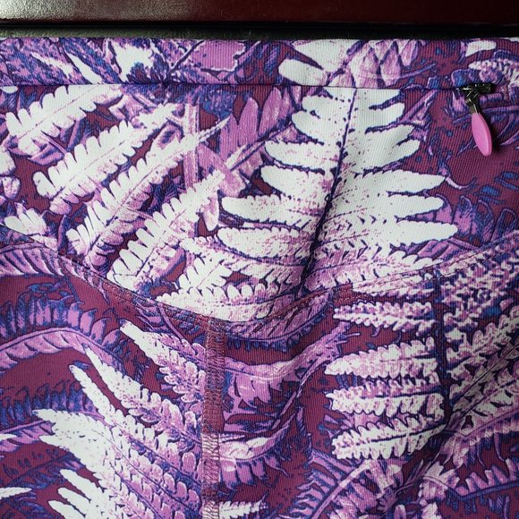 NWT North Face Fern Print Motus Purple Capri XL - Picture 4 of 10